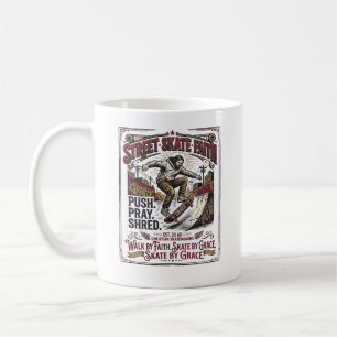 Caneca De Café Camisa de Jesus Skate Longboard Cristão