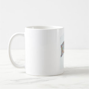 Caneca De Café Camisa de Letra Floral de Enfermeira Design_1