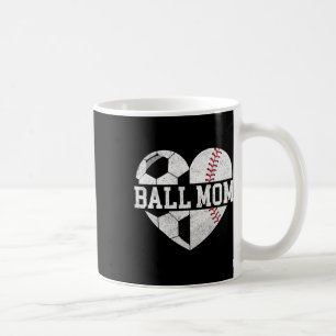 Caneca De Café Camisa de Mãe de Bola Coração Engraçado Beisebol F