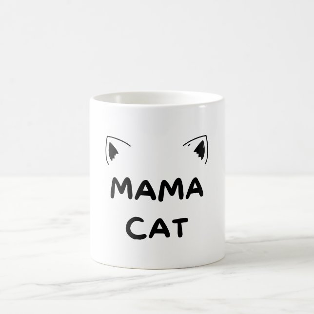 Caneca De Café Camisa de Mãe de Gato, Camisa Divertida de Gato, P (Centro)