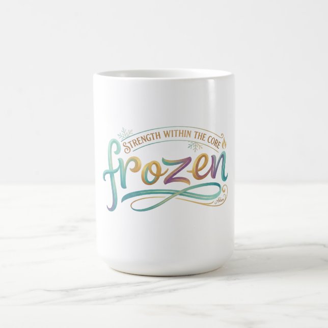 Caneca De Café Camisa de Manga Longa Frozen Typography (Centro)