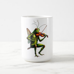 Caneca De Café Camisa de Manga Longa Gráfica de Gafanhoto Tocador
