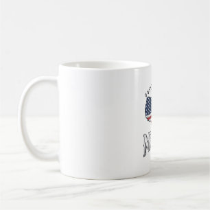 Caneca De Café Camisa de Mapa de Bandeira Patriótica Vintage Meri