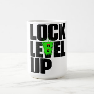 Caneca De Café Camisa de Motivação para Travar e Subir de Nível, 