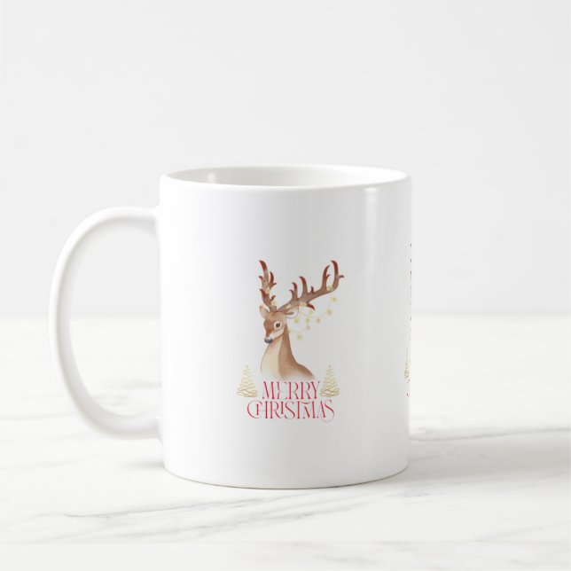 Caneca De Café camisa de natal alegre (Esquerda)