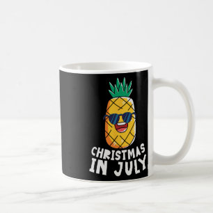 Caneca De Café Camisa de Natal em Julho Pineapple Engraçado Verão