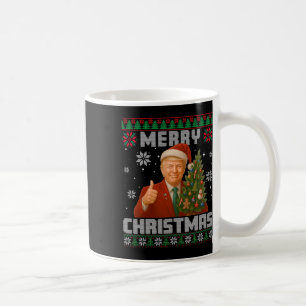 Caneca De Café Camisa de Natal Feia Árvore de Natal Alegre Trump 