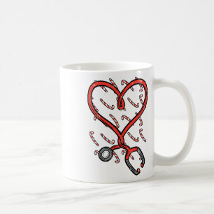 Caneca De Café Camisa de Natal para Enfermeira com Estetoscópio