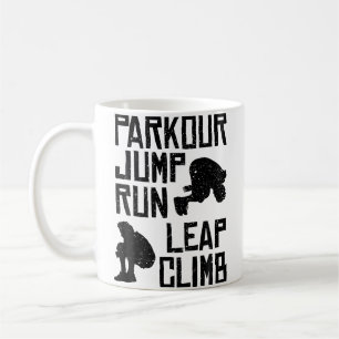 Caneca De Café Camisa de Parkour - Salte Corra Salte Suba