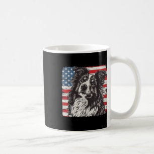 Caneca De Café Camisa de Patriota Americano do Cão Shetland Sheep