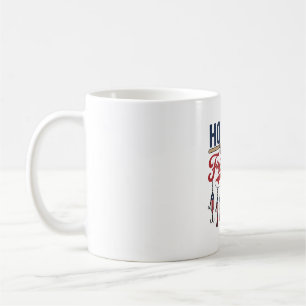 Caneca De Café Camisa de Pesca Patriótica Hooked on Freedom Desig