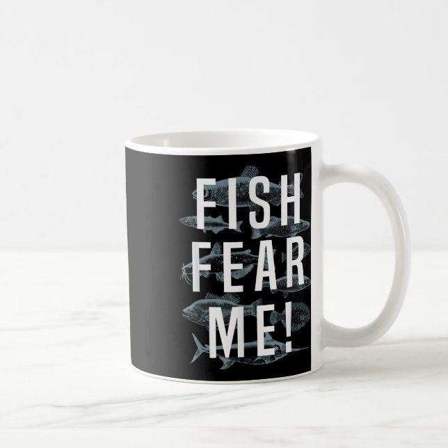 Caneca De Café Camisa de Pesca Peixes Me Temem, Presente de Camis (Direita)