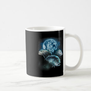 Caneca De Café Camisa de Pesca Ulua - Peixe Trevally Uivando no