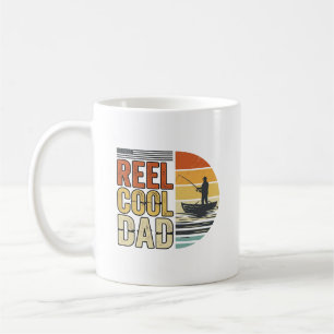 Caneca De Café Camisa de Pesca Vintage Pai Muito Legal Design_1
