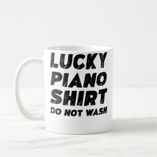 Caneca De Café Camisa de Piano Lucky Não Lavar