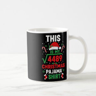 Caneca De Café Camisa de pijama de Natal engraçada 67 Seis Sete Q