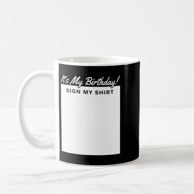 Caneca De Café Camisa de Sinal de Aniversário Presente Divertido  (Esquerda)