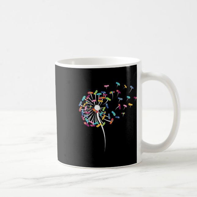 Caneca De Café Camisa de Surf Dandelion Flip Flops Para Praia  (Direita)