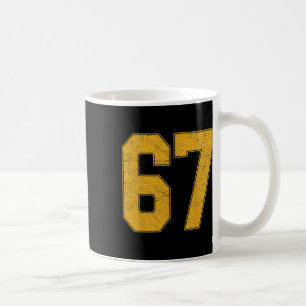 Caneca De Café Camisa de time esportivo uniforme numerado 67 Núme