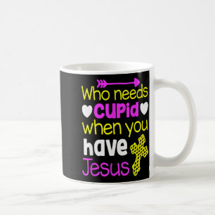 Caneca De Café Camisa de Valentino Cristã Quem Precisa de Cupido