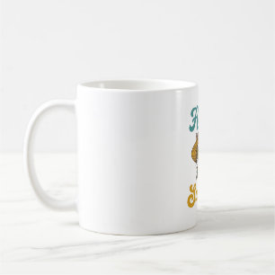 Caneca De Café Camisa de Verão Feliz Gato Vintage Gravura Design_