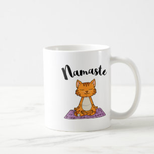 Caneca De Café Camisa de Yoga de Gato Namaste Mulheres Meninas Yo