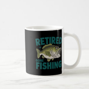 Caneca De Café Camisa Divertida Aposentado Foi Pescar-aposentador