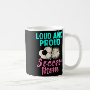 Caneca De Café Camisa Divertida de Mãe de Futebol Louca e Orgulho