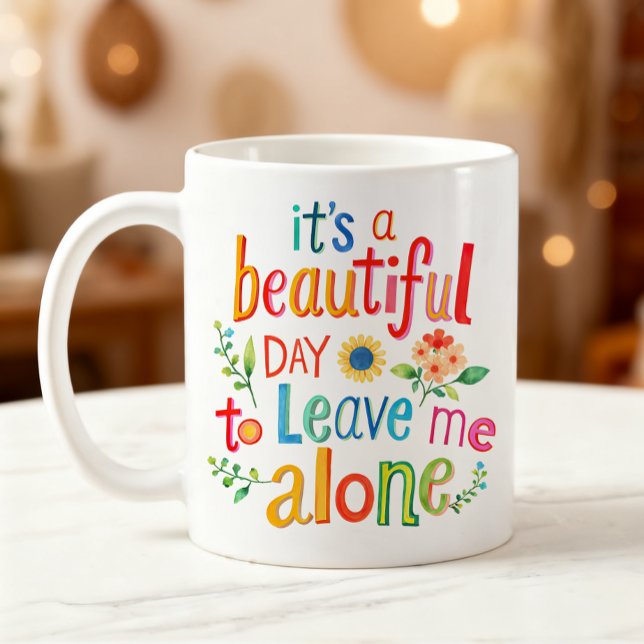 Caneca De Café Camisa Divertida Dia Perfeito Deixe-me Em Paz Colo (Criador carregado)