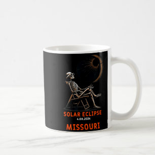 Caneca De Café Camisa Divertida Eclipse Solar Esqueleto Missouri