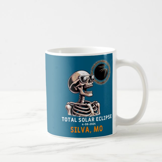 Caneca De Café Camisa Divertida Esqueleto Eclipse Solar Silva Mis (Direita)