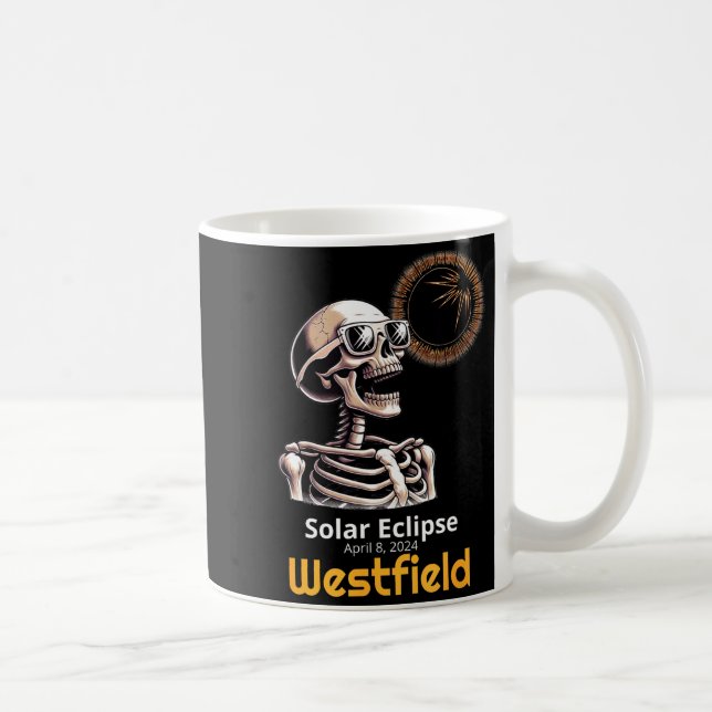 Caneca De Café Camisa Divertida Esqueleto Eclipse Solar Westfield (Direita)