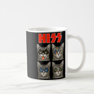 Caneca De Café Camisa Divertida Gato Retro Rock Música Concerto