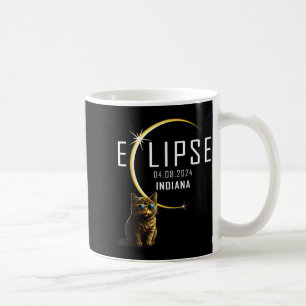 Caneca De Café Camisa Divertida Indiana Eclipse Solar Total Gato