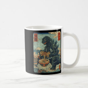 Caneca De Café Camisa Divertida Kaiju Gamer Ramen Jogo Eletrônico