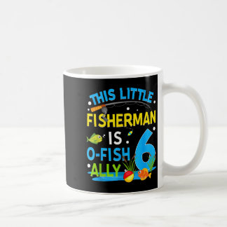Caneca De Café Camisa do Ano 6 Velho Pescador 6º Pescaria