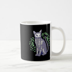 Caneca De Café Camisa do crânio de gato - Gatinho Skeleton Hallow