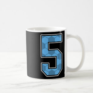 Caneca De Café Camisa do Jogador Uniforme de Futebol Azul Padrão