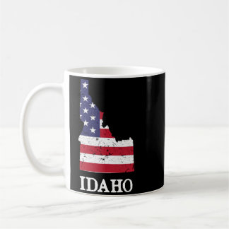 Caneca De Café Camisa do Mapa do Estado de Idaho Bandeira America