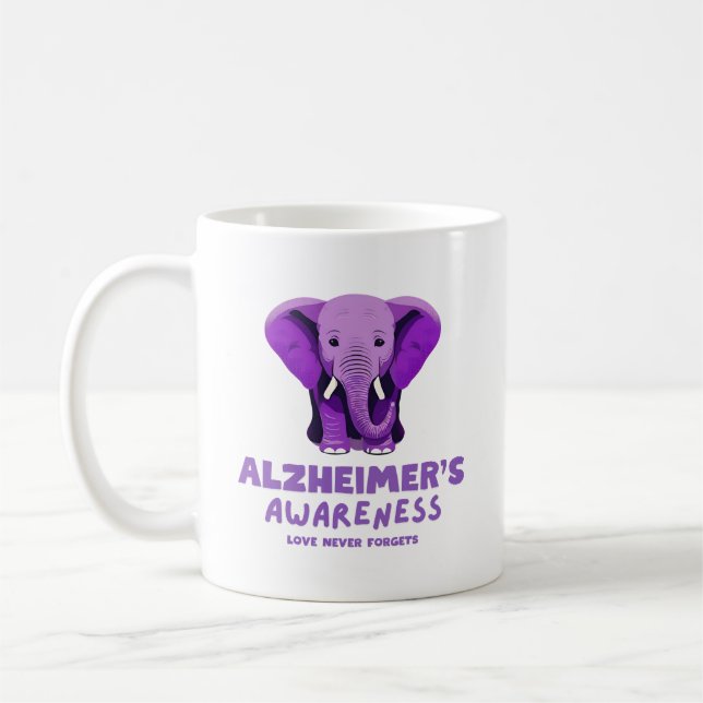 Caneca De Café Camisa do Mês de Consciência do Alzheimer, (Esquerda)