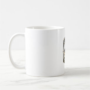 Caneca De Café Camisa do Pastor Alemão Gravação Vintage Inclinaçã
