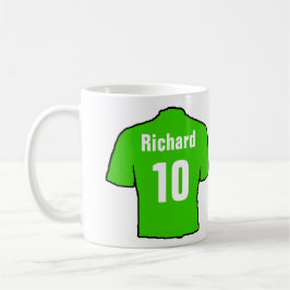 Caneca De Café Camisa do ventilador de futebol para personalizar.