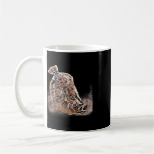 Caneca De Café Camisa e Equipamento de Pesca de Solha para Homens