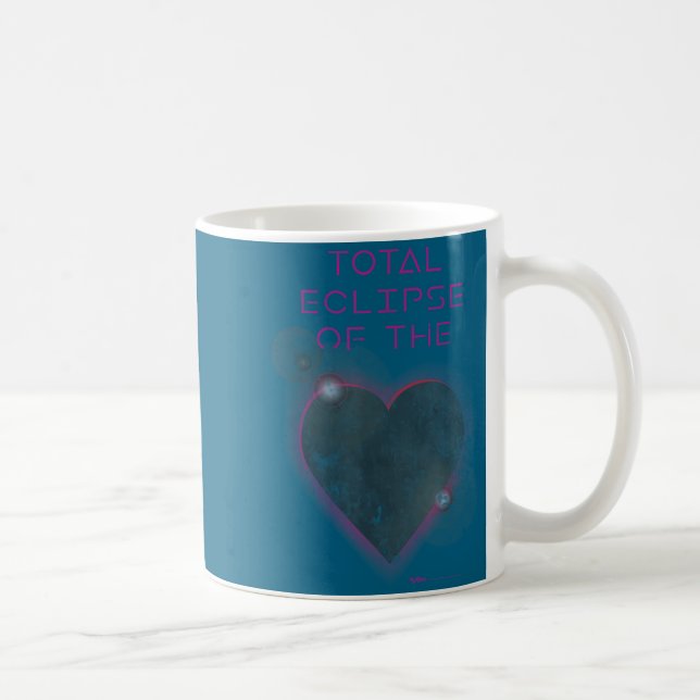 Caneca De Café Camisa Eclipse Solar Total Coração Astronomia (Direita)