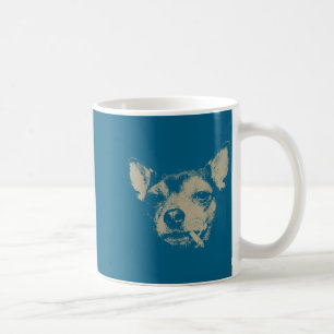 Caneca De Café Camisa engraçada cachorro fumando cigarro Chihuahu