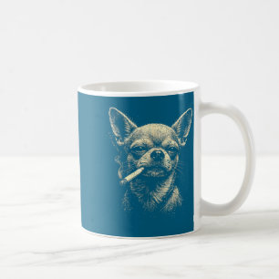 Caneca De Café Camisa engraçada cachorro fumando cigarro Chihuahu