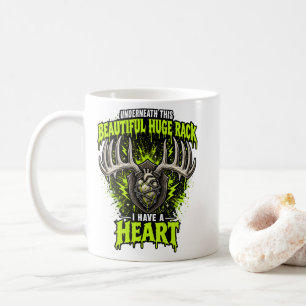Caneca De Café Camisa engraçada com galhadas de veado sarcástica