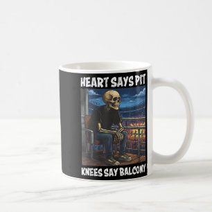 Caneca De Café Camisa Engraçada Coração Diz Poço Joelhos Dizem