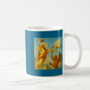 Caneca De Café Camisa engraçada cristã religiosa Jesus Diabo brin