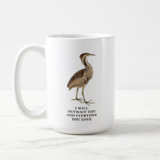 Caneca De Café Camisa engraçada da Garça Americana - Eu vou esper